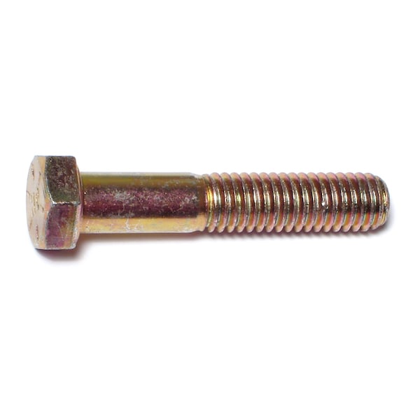 Midwest Fastener Grade 8, 3/8"-16 Hex Head Cap Screw, Zinc Yellow Steel, 2 in L, 5 PK 62885 - main